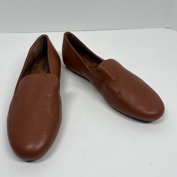 Birdies The Starling Whiskey Leather Medium Brown Comfort Sole Flat Loafers Sz 9 - Picture 2 of 7
